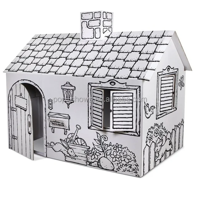 Бумажный игровой домик Шэньчжэнь/картонный замок из хлопка с уникальным дизайном «сделай сам»