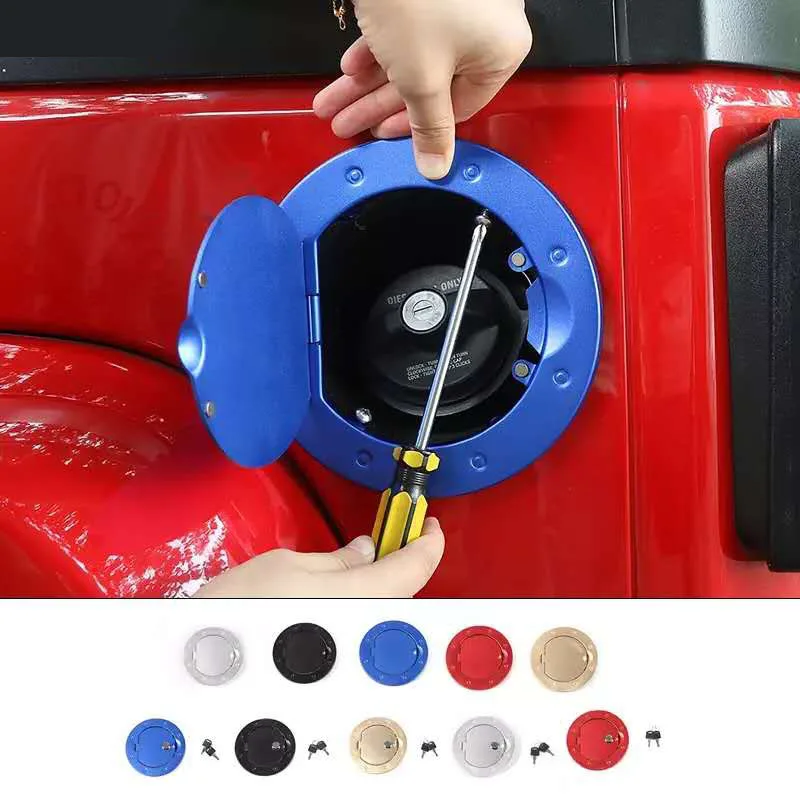 Аксессуары для стайлинга автомобиля крышка бака из алюминиевого сплава бензобака с замком ключа