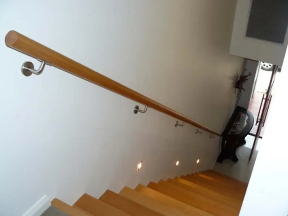 pvc /wood/metal wall mounted stair handrail with handrail bracket foshan factory