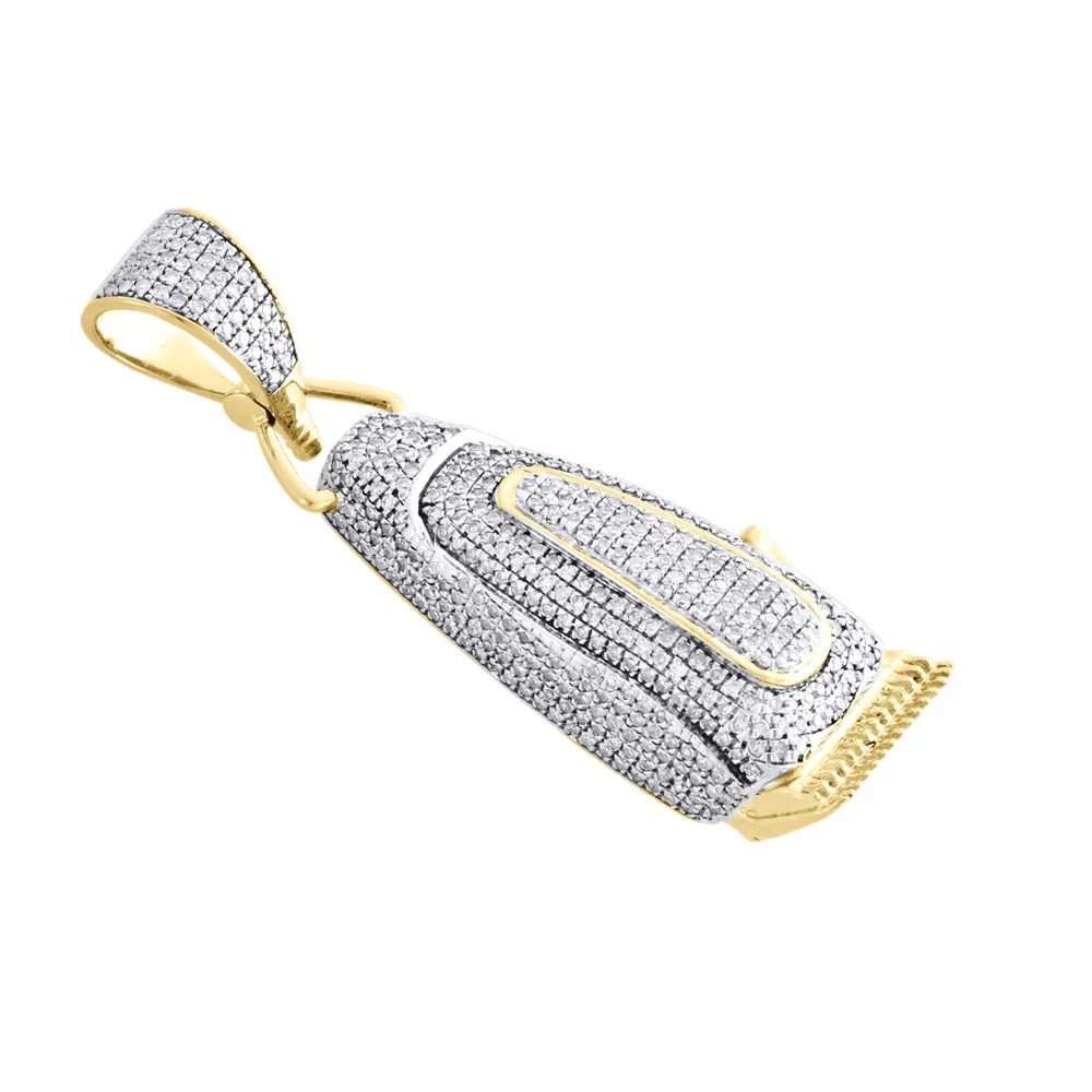 Hot Sale Hip Hop Jewelry Micro Pave CZ Personalized Barber Knife Pendant for Men