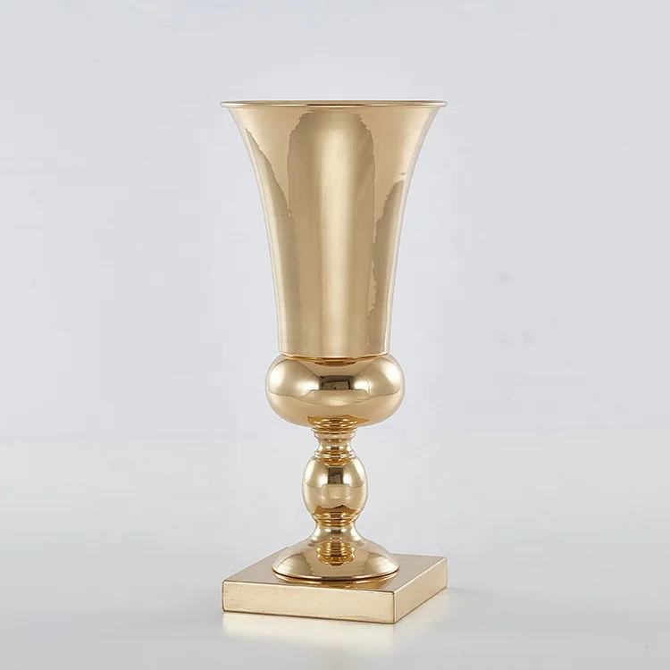 
2019 New Arrival With Elegan Rose Gold/silver Color Metal Flower Vases For Wedding Flowers Decorations 