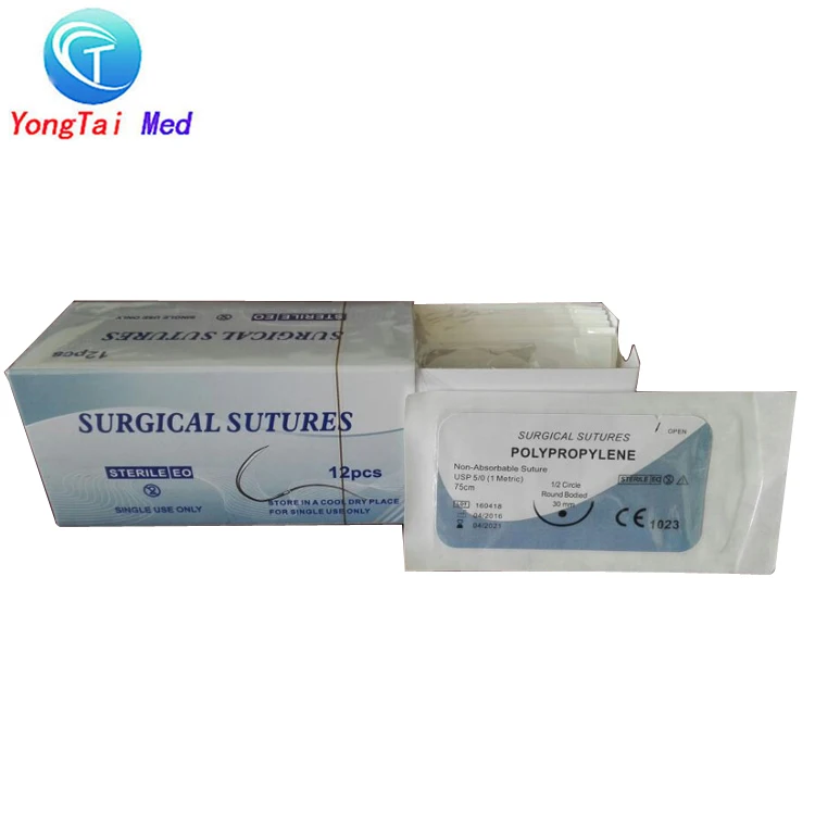 
Disposable non-absorbable polypropylene monofilament surgical suture thread 