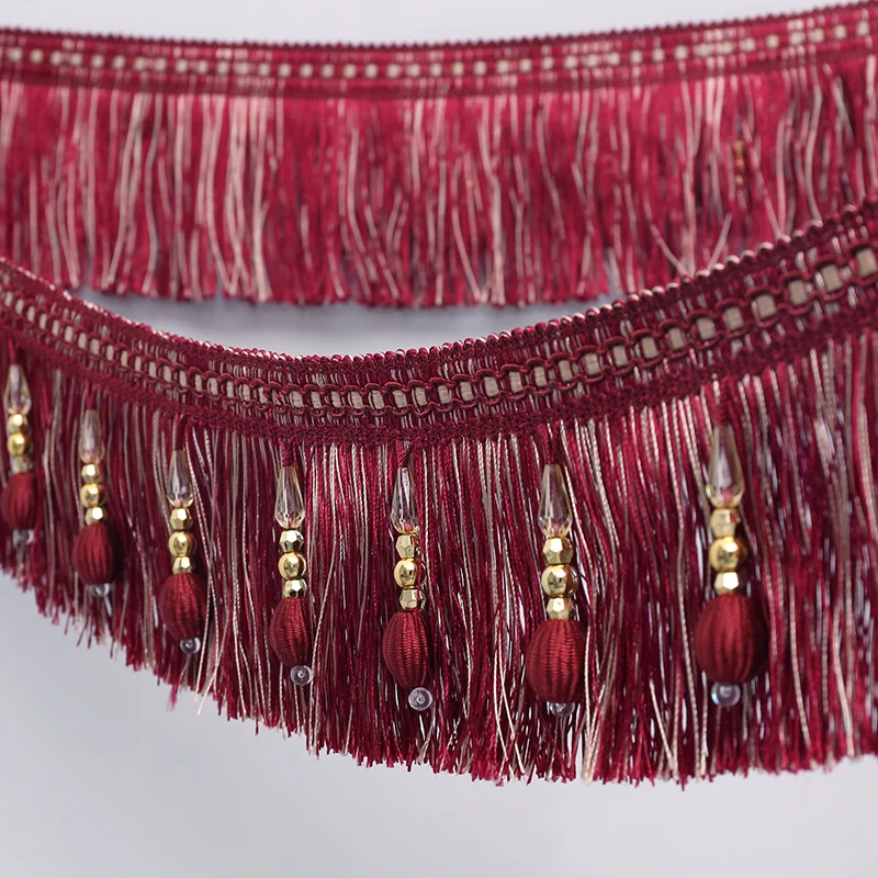 6 meters from zero shear Curtain hem cloth accessories tassel pendant  Curtain Tassel Fringe Trim, Beaded Fringe Trimming