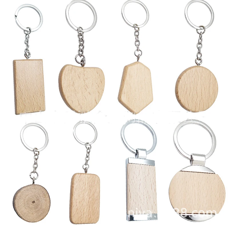 
hs code for keychain with factory price custom logo wood keychain 