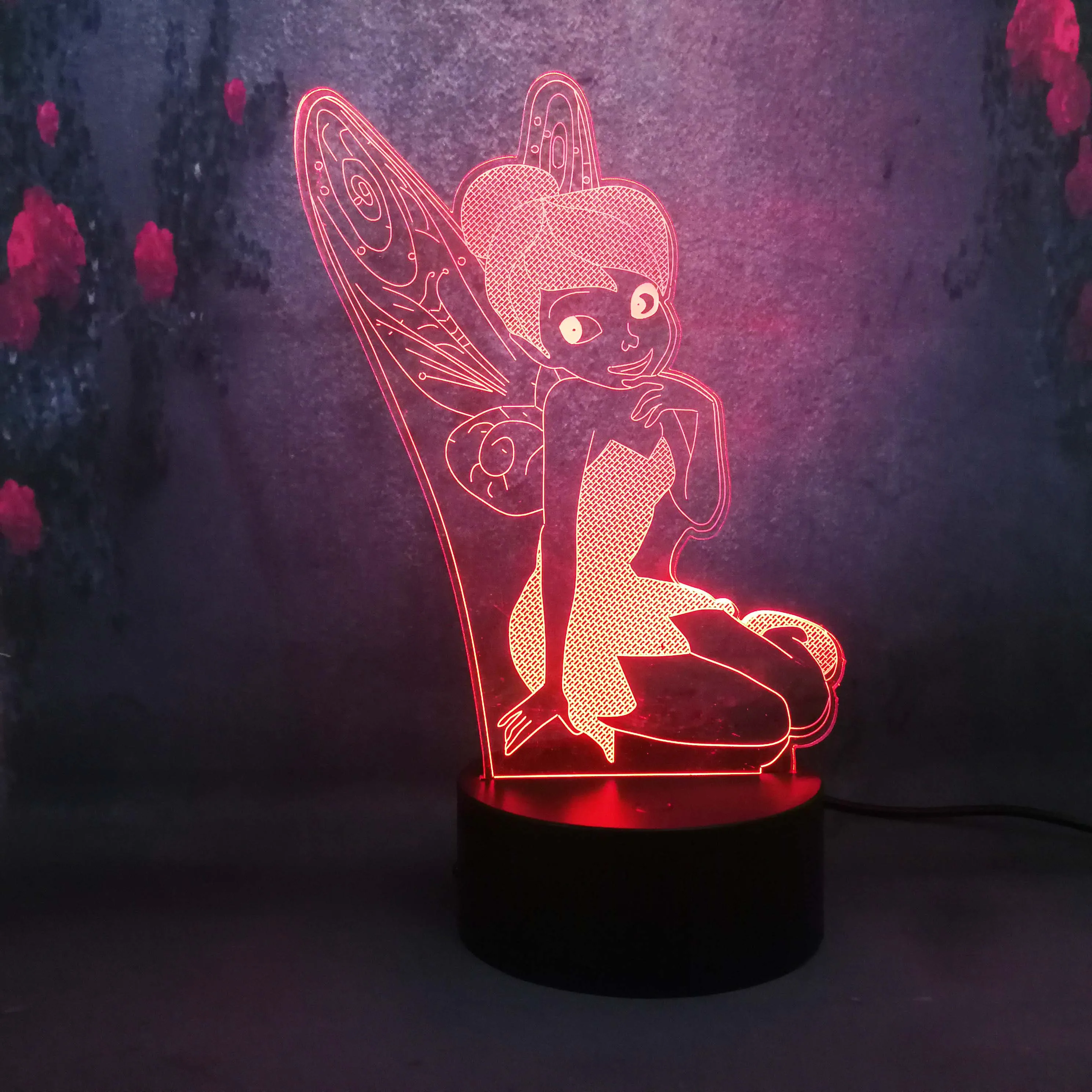 Lovely pokemon pikachu 7 color change Touch base bedside night light 3D USB baby sleep lighting lamp Birthday Xmas kid best gift