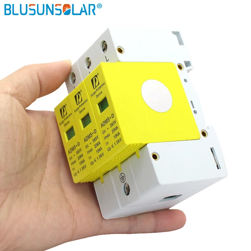 3P 20KA 110V 220V AC Din Rail SPD стабилизатор напряжения устройство защиты от вспышки