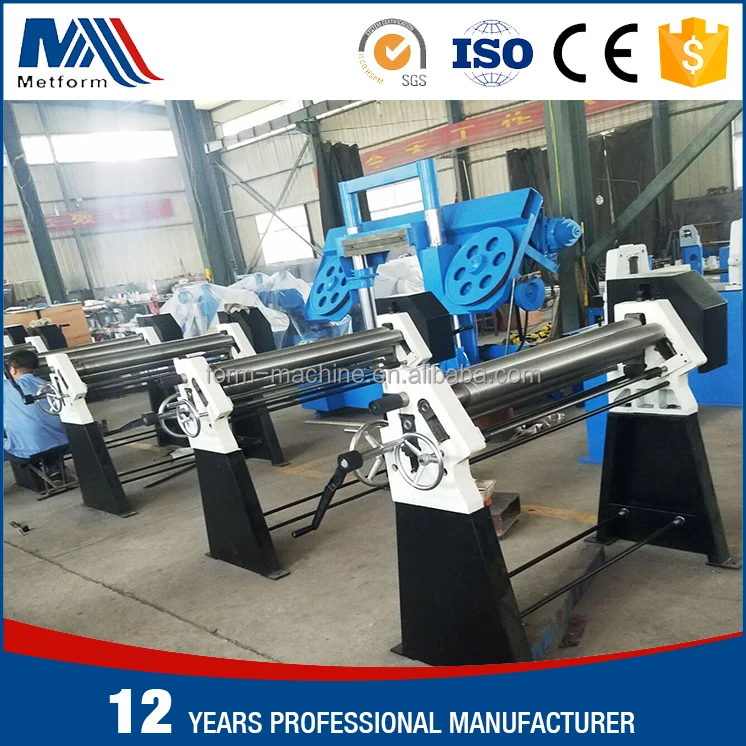 
3 roller plate bending machine, roll forming machine,manual sheet metal rolling machine 