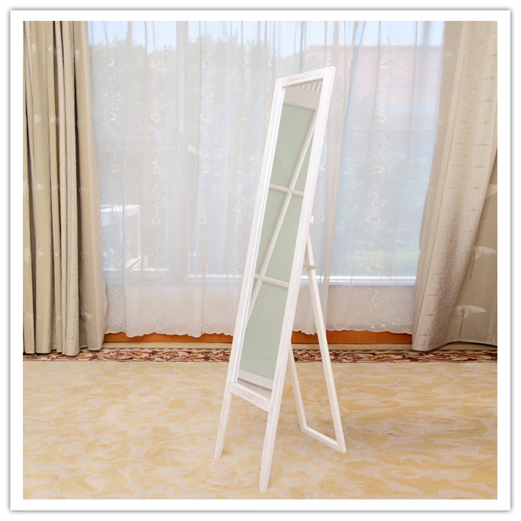 
paulownia wood frame stand floor mirror dressing mirror 