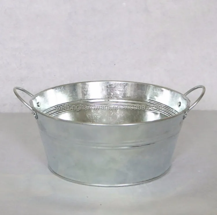 Large Size Galvanized Party Tub Metal Ice Beer Bucket With Stand and Tray
