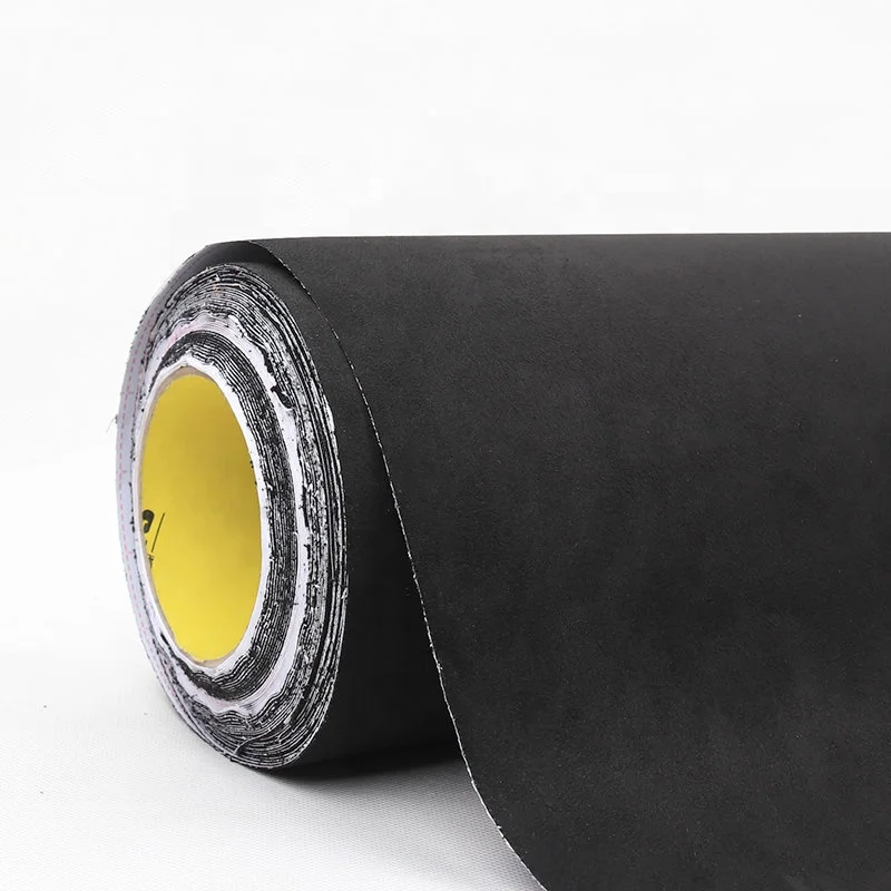 Carbins 1.42*15m New Best Vinyl Adhesive Velvet Suede Fabric Black Car Wrap Velvet Suede Vinyl Film