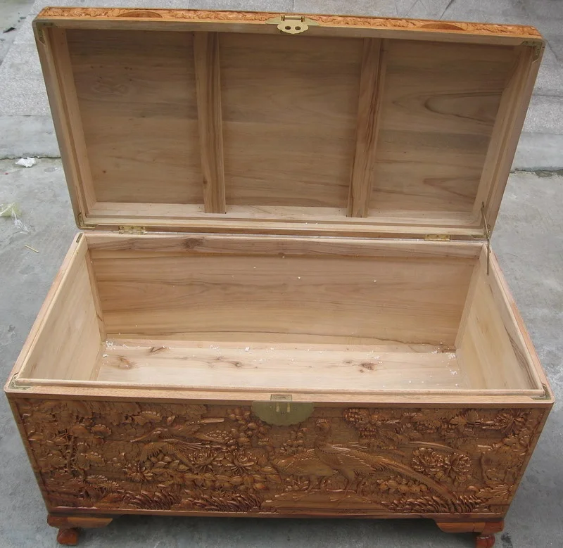 full solid wood  camphor wood  insect prevention hand bird tree flower landscape  carve trunk