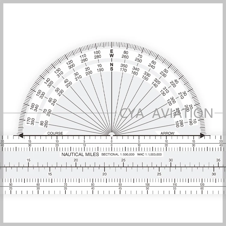 Ultimate Flight Plotter for pilot flight training with Nautical Statute Conversion for VFR nautical Charts CFP-1