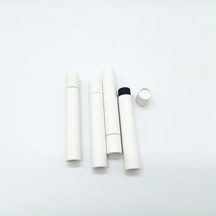 
White Biodegradable Small Cardboard Containers Paper Tube For Toothpaste Tablets Packaging 