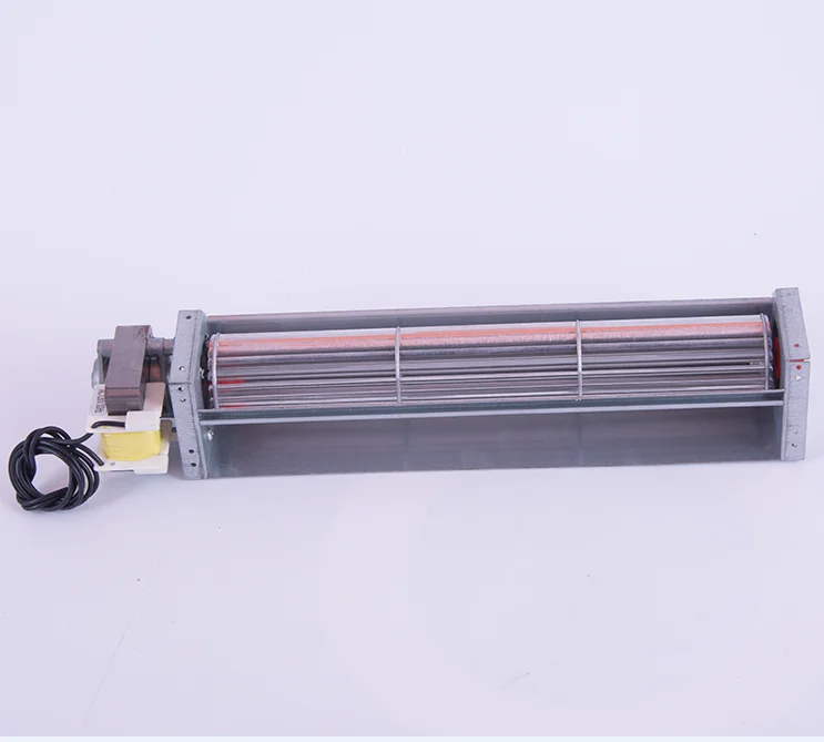 Aluminium impeller cross flow fan for fireplace air clothes hanger