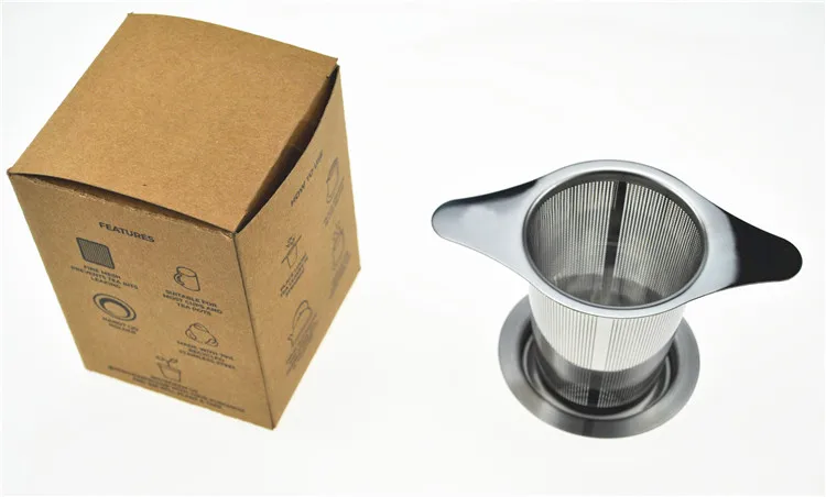 Лидер продаж 2019 крышка крышки из нержавеющей стали с 2 ручками чайное ситечко фильтр для чайника рассыпного листа