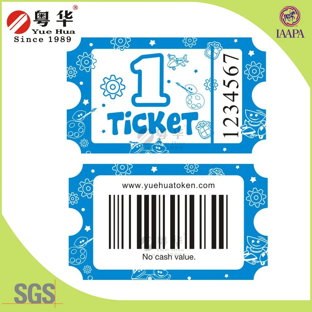 Redemption ticket for arcade game machine and slot game machine