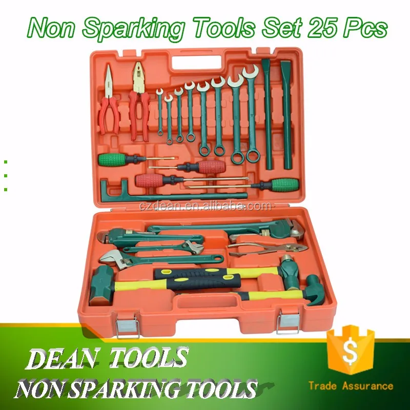 
Beryllium Bronze Tools Set Kit 15pcs , Explosion Proof , Nature color , With Plastic Bag 