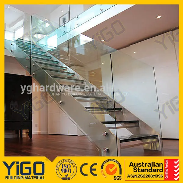 современное стекло лестница, нержавеющая сталь лестницы