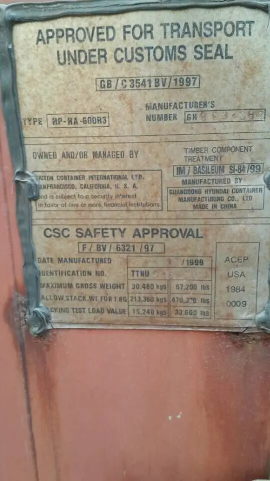 used shipping 40feet hc container for sale in China