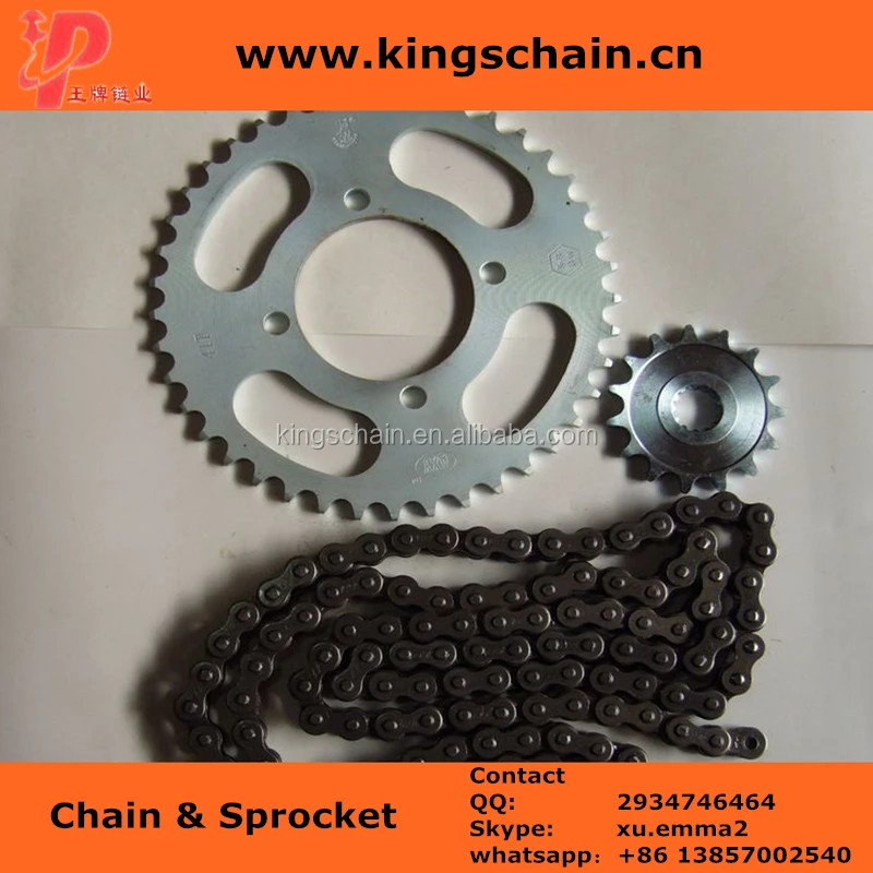 
Cheap price motorcycle spare parts DY 100 1045 steel motorcycle chain and sprocket sets 