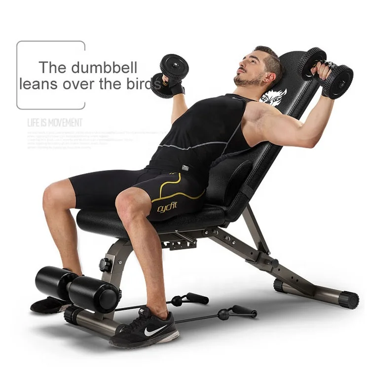 Exercise Foldable Adjustable  Bench Workout Gym Weight Lifting Dumbbell Bench Press Rack Set For Gym