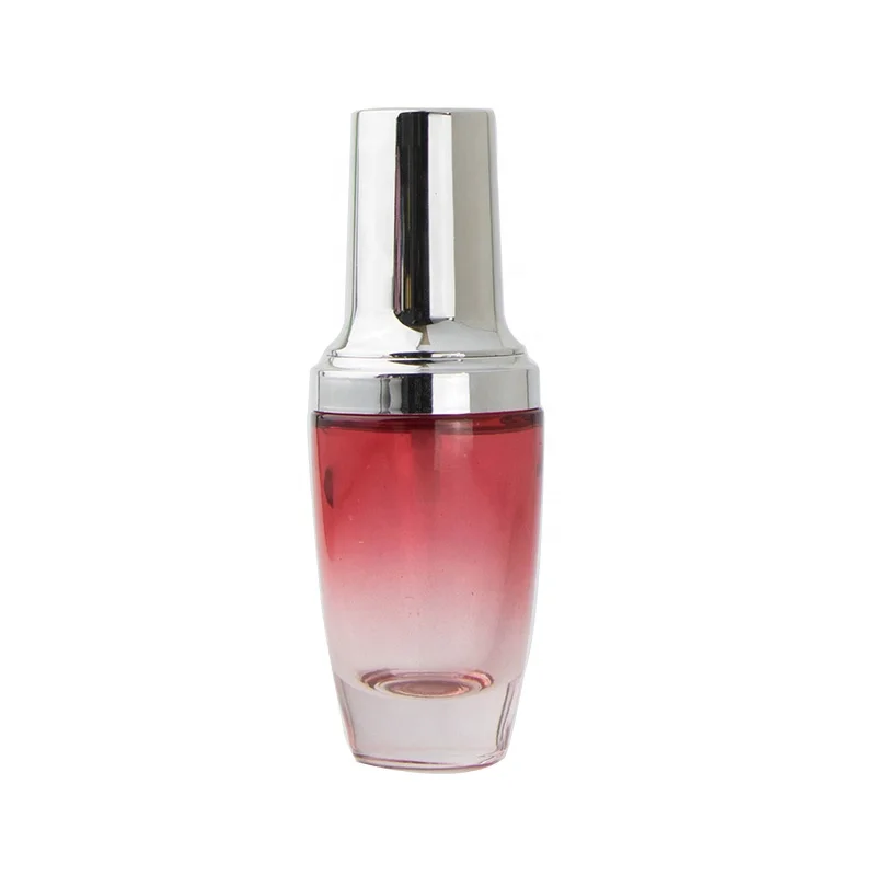 50g spray paint round glass jar double wall face cream round glass jar with silver gold aluminum cap