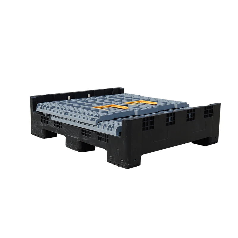Hdpe Heavy Duty Solid Transport Industry Large Folding Plastic Pallet Box