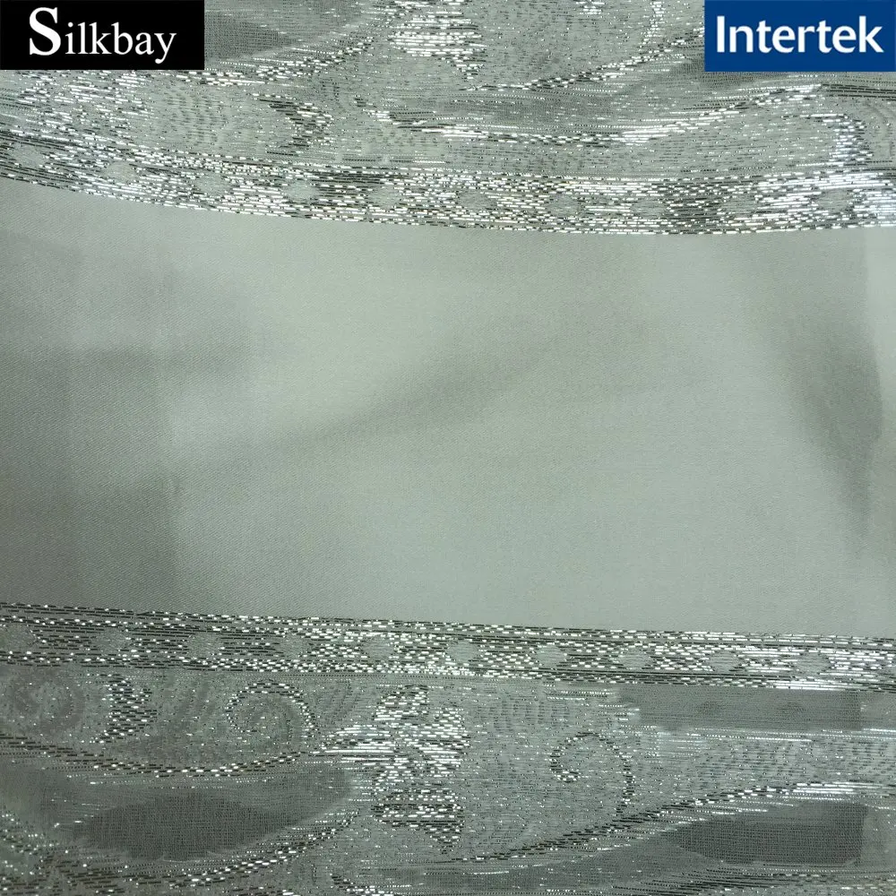 9mm silk metallic chiffon fabric lurex fabric