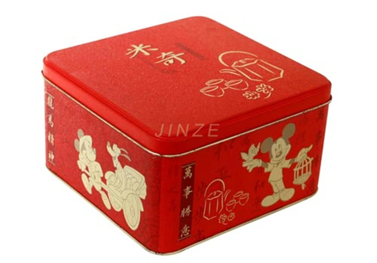 
Wholesale Exquisite Delicate tin candy storage box cookie tin can manufacture 