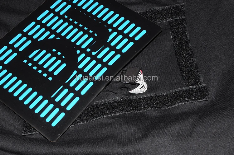 Free sample 2020 China made flashing music sound control el panel light led tshirt for Christmas party