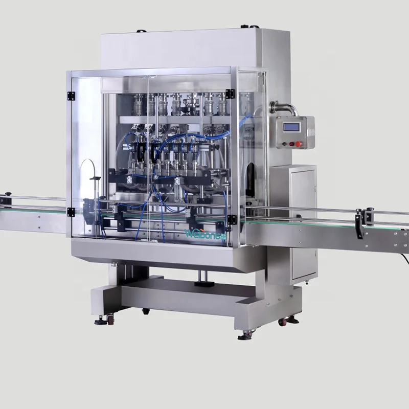 Automatic Multiple 4 6 8 10 Filling Heads Nozzles Linear Straight Line Piston Shampoo Liquid soap Cosmetic Filling Machine