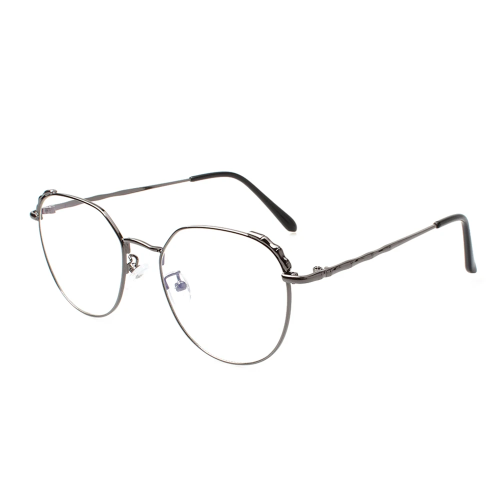 New Designer Woman Glasses Optical Frames Metal Round Glasses Frame Clear Lens Eyewear Black Silver Gold Eye Glass