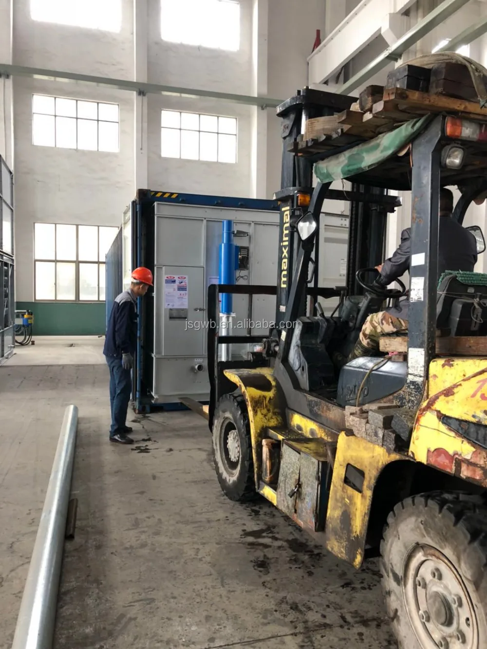 cooling tower for ice cream machine  fluid circulates inside the coil evaporative  condenser