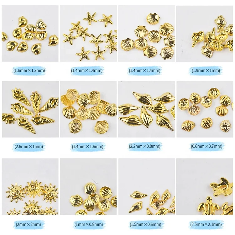 
sea style design 3d rivet nail rhinestone stickers 