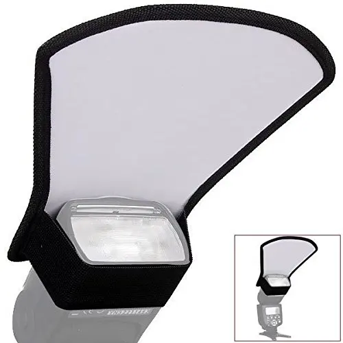 2019 Flash Diffuser Silver/White Reflector for Nikon Speedlite SB-600,SB-800,SB-900,Canon Speedlite 380EX 430EX 550EX 580EX