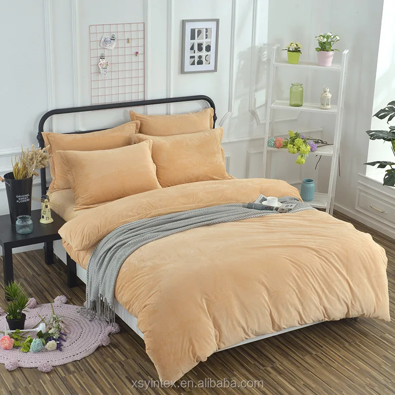 Luxury Collection Ultra Soft Flannel Coral Plush Fleece Duvet Cover Set