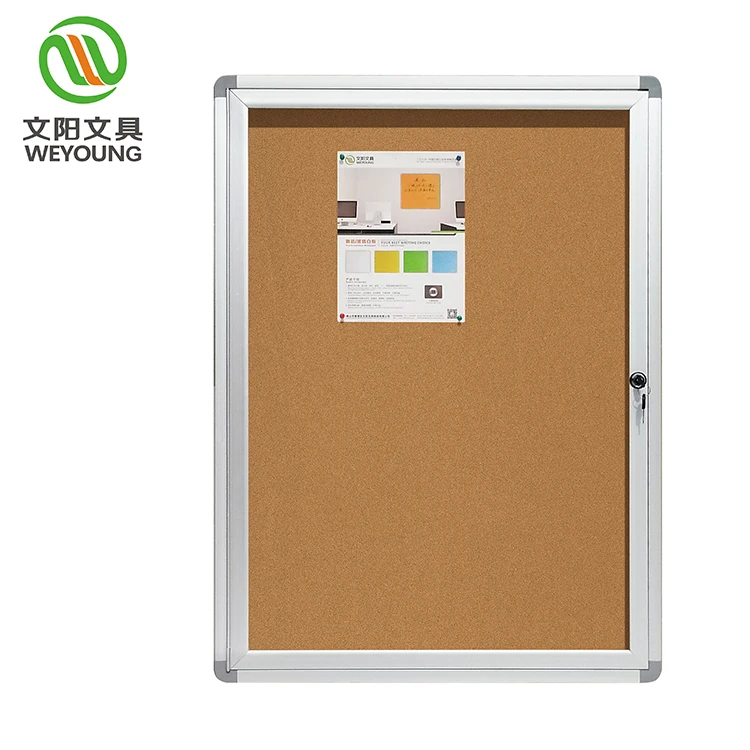 4 MM Thick Self-healing Natural Cabinet Enclosed Notice Cork Board Bulletin Board