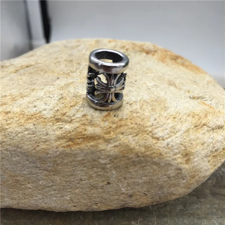 Китайская фабрика, красивые стильные металлические бусины из нержавеющей стали 316L с отверстием 6 мм