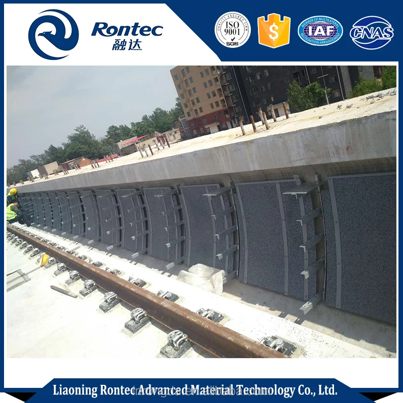 
Perforated acoustic absorbing noise barrier for highway and residential 