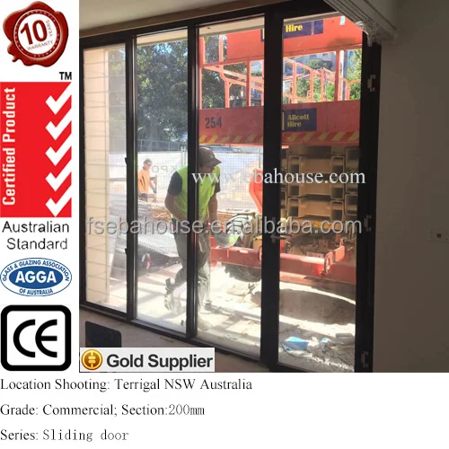 AS2047 Australian aluminium glass door patio door
