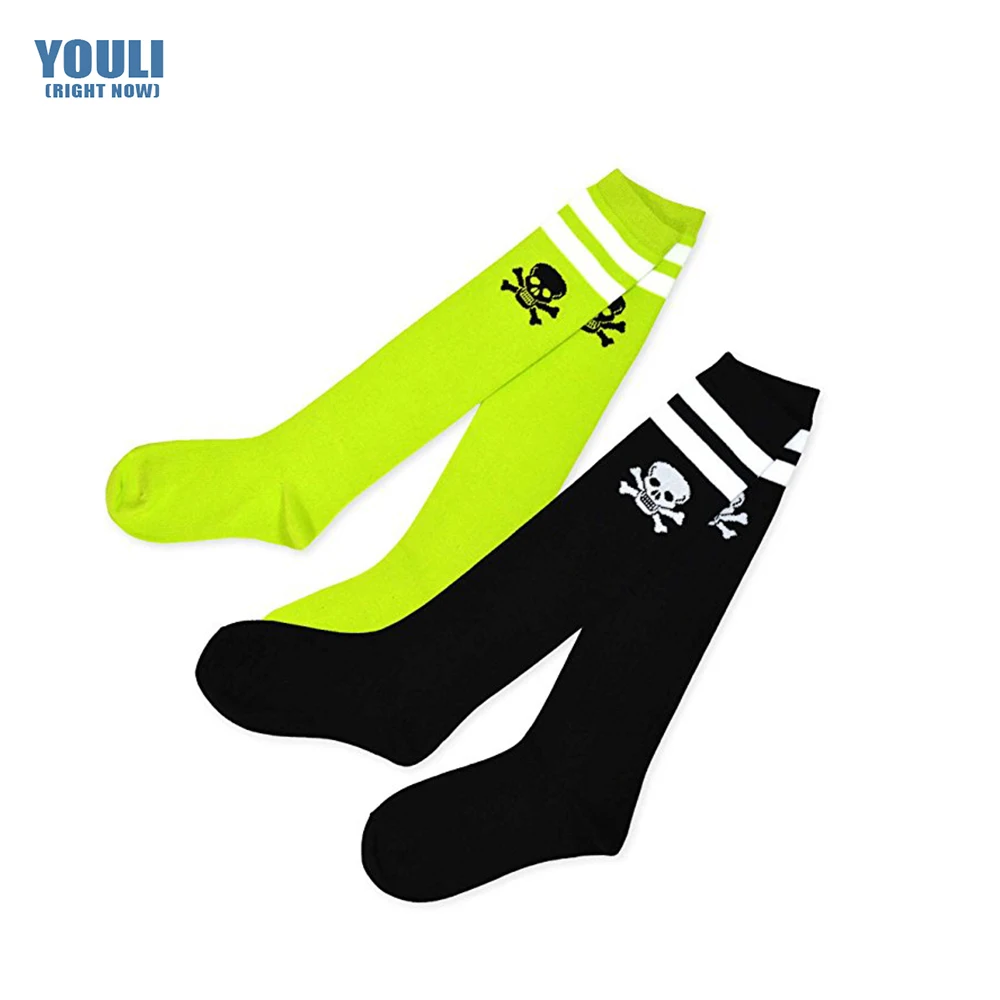 Custom tube wonder woman socks jacquard letter girl knee high sock