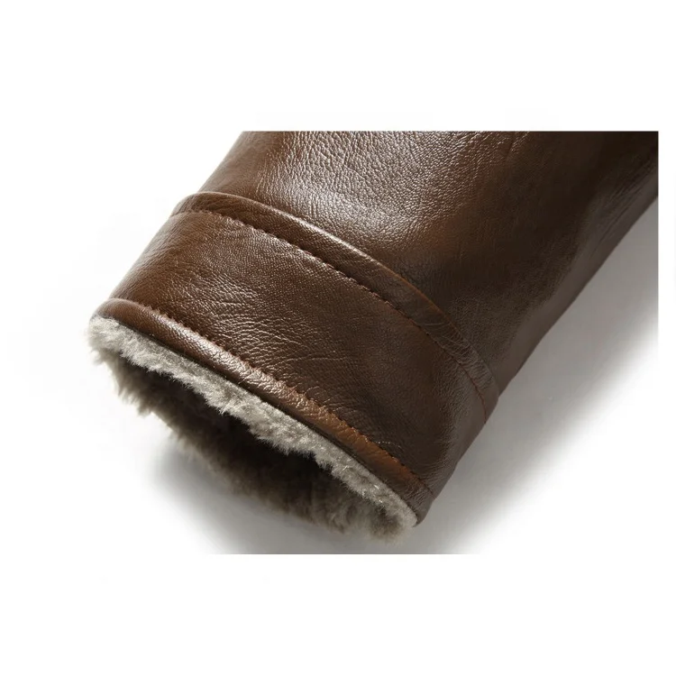 Custom Excellent Quality Latest Design  Buy fake leather fur Jacket Mens Winter faux leather Jacket