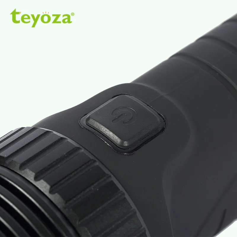 teyoza Rechargeable Portable Rotate Tactical tactical flashlight rechargeab Torch Powerful Waterproof  Diving led Flashlight