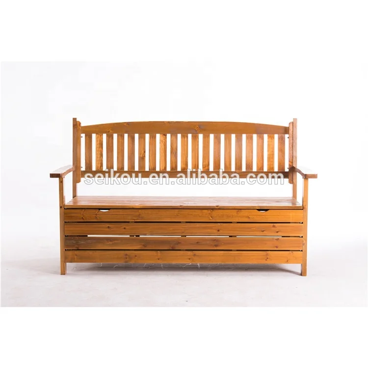 
Outdoor Garden Wooden Storage Bench with Open Seat 