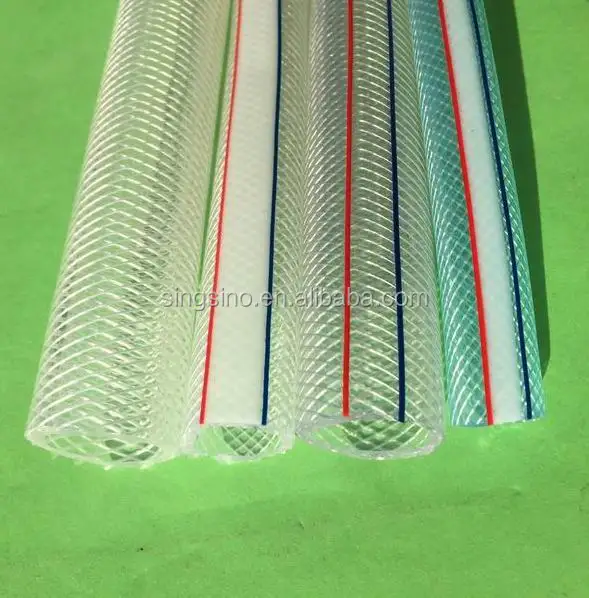 Nylon Braid Reinforced PVC Water Hose 1/2Inch ID12mm / Clear Poly Vinyl Tubing
