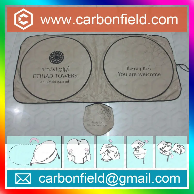 dark 190t polyester front car umbrella with promotion logo