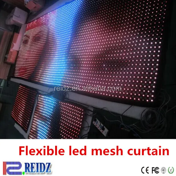 DMX Programmable portable led mesh hollow lighting cloth video displays soft video wall