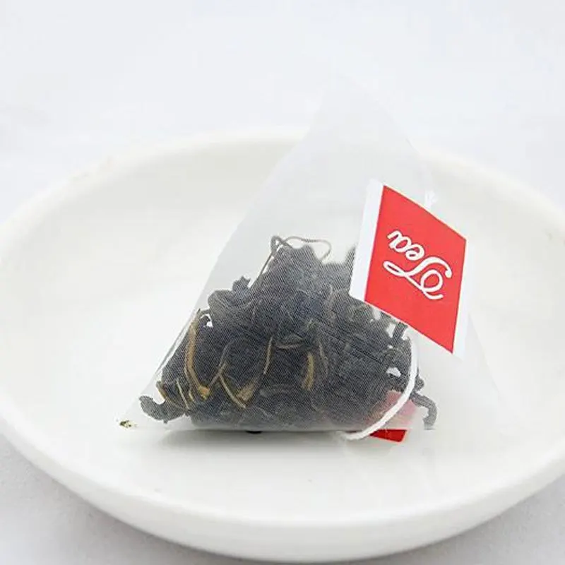 Customized biodegradable nylon mesh drawstring empty tea bags for loose tea