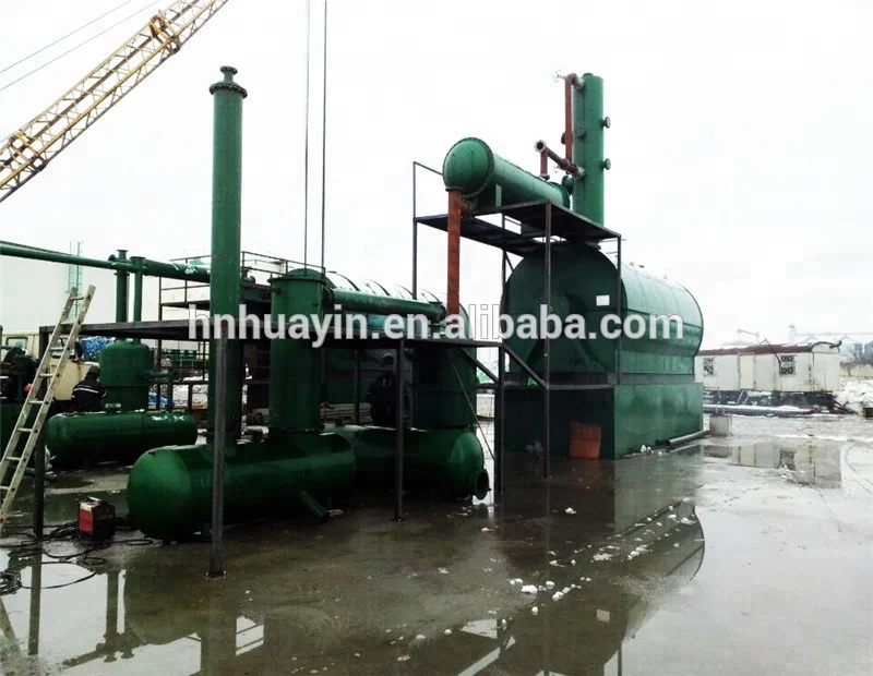 Used vehicle engine oil recycling to diesel production machine Huayin equipment