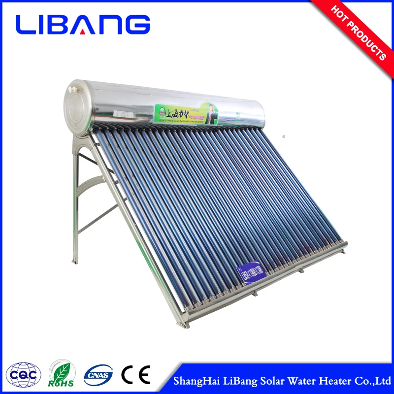 Vacuum tube solar collector , home solar system stainless steel, non-pressurized solar water heater